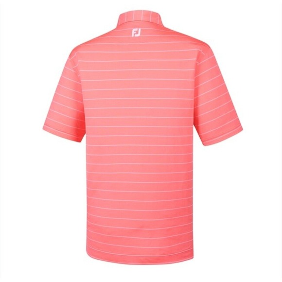 FootJoy Golf Polo Shirt‎ Striped Performance Athletic Casual Pink Large - Picture 3 of 7